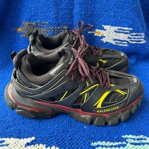Balenciaga Track Trainers Black Bordeaux